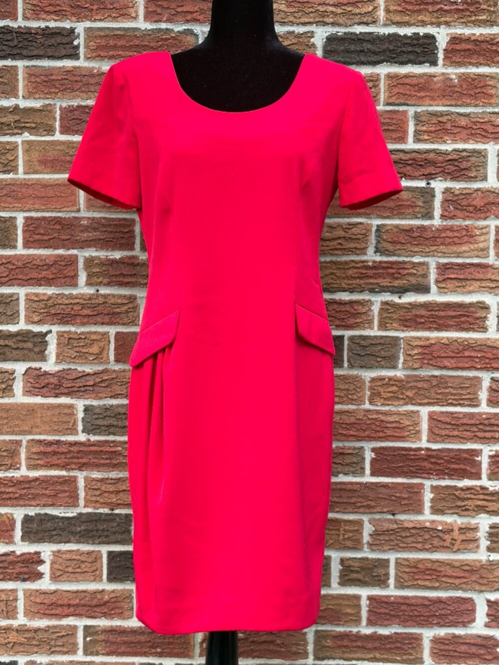 Vintage Evan-Picone Red Cocktail Dress | c. 1990 | Size 10